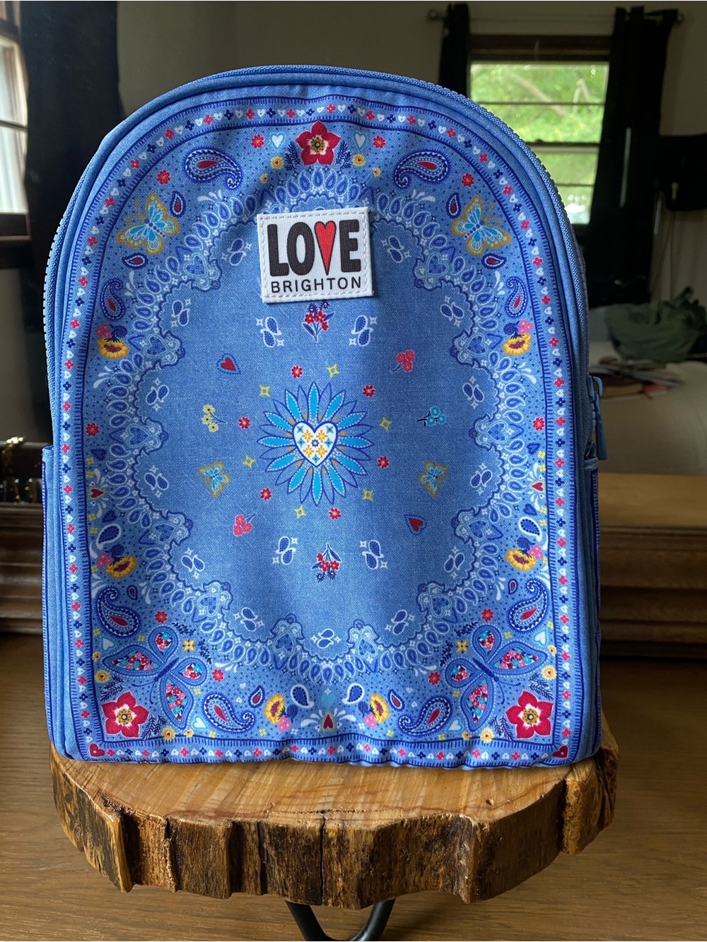 Brighton Small Blue Paisley Love Backpack